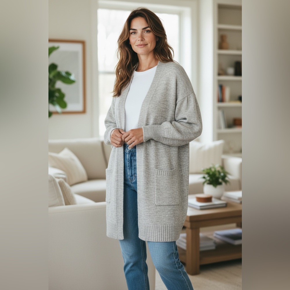 Rebels and Lovers Cozy Gray Sweater Cardigan